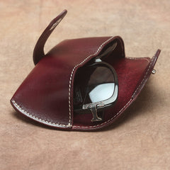 Handmade Mens Leather Glasses Case Glasses Box Glasses Holder For Men - iwalletsmen