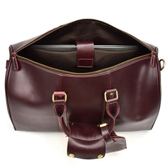 Genuine Leather Mens Cool Weekender Bag Travel Bag Duffle Bags Overnight Bag Holdall Bag for men