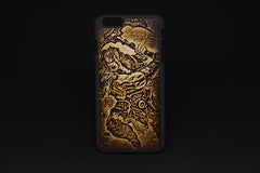 Handmade Leather Tooled iPhone6 7 plus 6s 7s plus League of Legends iPhone Case