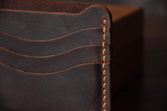 Handmade Leather Mens Cool Slim Leather Wallet Men Small Wallets Bifold for Men - iwalletsmen