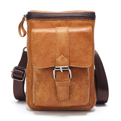 Leather Belt Pouch Mens Small Cases Waist Bag Hip Pack Belt Bag Fanny Pack Bumbag for Men
