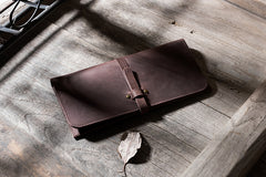 Handmade Leather Mens Clutch Wallet Cool Leather Wallet Long Phone Wallets for Men - iwalletsmen