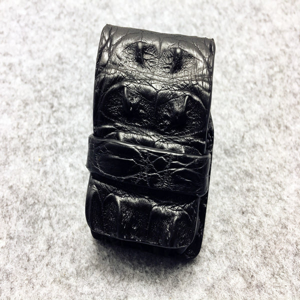 Cool Mens Crocodile Leather Snake Zippo Lighter Cases with Belt Loop Zippo lighter Holder with Belt clip - iwalletsmen