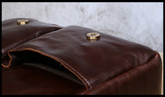 Genuine Leather Mens Cool Messenger Bag Chest Bag Bike Bag Cycling Bag for men
