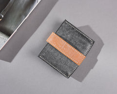 Handmade Leather Mens Cool billfold Wallet Card Holder Small Card Slim Wallets for Men