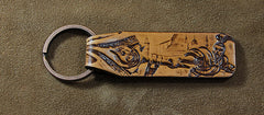 Handmade Leather Tooled League of Legends LOL KeyChain Key Ring Mens Cool Car Key Wallet Wallet Car for Men