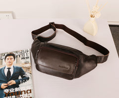 Leather Mens FANNY PACK MENS WAIST BAG HIP PACK BELT BAG FOR MEN - iwalletsmen