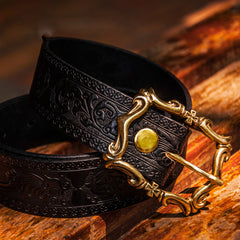 Handmade Genuine Leather Mens Belt Custom Cool Leather Men Black Belt for Men