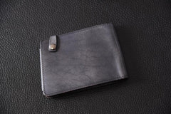 Handmade Mens Cool billfold Leather Wallet Men Small Slim Wallets Bifold for Men - iwalletsmen