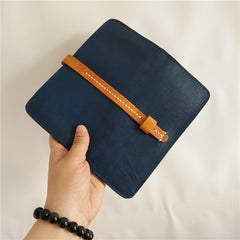 [On Sale] Handmade Vintage Mens Leather Long Wallet Cool Long Wallet for Men - iwalletsmen