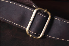 Genuine Leather Mens Cool Backpack Sling Bag Large Coffee Travel Bag Hiking Bag for men