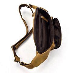 Vintage Leather Fanny Pack Mens Waist Bag Hip Pack Belt Bag for Men - iwalletsmen