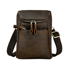 Leather Belt Pouch Mens Small Cases Waist Bag Hip Pack Belt Bag Fanny Pack Bumbag for Men