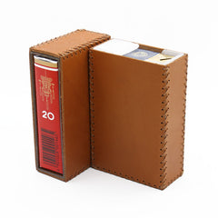 Handmade Brown Leather Cigarette Holder Mens Cool Cigarette Holder Case for Men - iwalletsmen