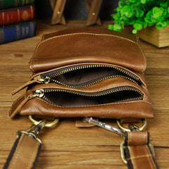 Leather Belt Pouch Mens Small Cases Waist Bag Hip Pack Belt Bag Fanny Pack Bumbag for Men