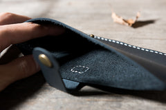 Handmade Leather Mens Clutch Wallet Cool Slim Leather Wallet Long Phone Wallets for Men