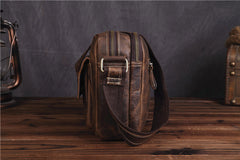 Genuine Leather Mens Cool Messenger Bag SHOULDER BAG CHEST BAG BIKE BAG CYCLING BAG