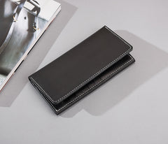 Handmade Leather Mens Clutch Wallet Cool Leather Wallet Long Phone Wallets for Men