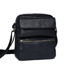 Genuine Leather Mens Cool Messenger Bag Chest Bag Bike Bag Cycling Bag for men