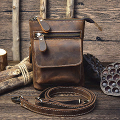 Leather Belt Pouch Mens Cases Waist Bag Hip Pack Belt Bag Fanny Pack Bumbag for Men
