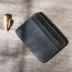 Handmade Leather Mens Cool billfold Wallet Card Holder Small Card Slim Wallets for Men - iwalletsmen