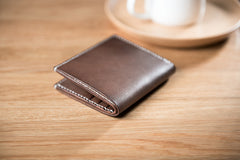 Handmade Leather Mens Cool Slim Leather Wallet Men Small Wallets Bifold for Men