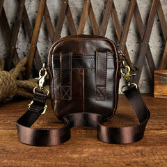 Leather Belt Pouch Mens Small Cases Waist Bag Hip Pack Belt Bag Fanny Pack Bumbag for Men