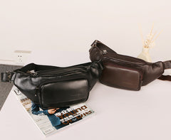 Leather Mens FANNY PACK MENS WAIST BAG HIP PACK BELT BAG FOR MEN - iwalletsmen
