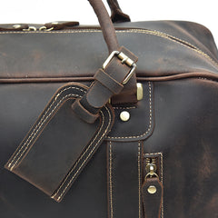 Genuine Leather Mens Cool Weekender Bag Travel Bag Duffle Bags Overnight Bag Holdall Bag for men
