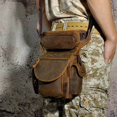Leather Belt Pouch Mens Small Cases Waist Bag Hip Pack Belt Bag Fanny Pack Bumbag for Men