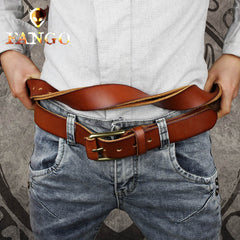 Handmade Genuine Leather Mens Leather Men Brown Black Belt for Men Cool Leather Belt