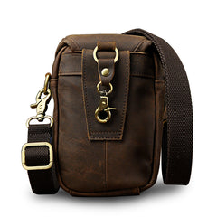 Leather Belt Pouch Mens Small Cases Waist Bag Hip Pack Belt Bag Fanny Pack Bumbag for Men