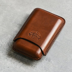 Cool Green Leather Mens 3pcs Cigar Case Cool Custom Leather Cigar Case for Men - iwalletsmen
