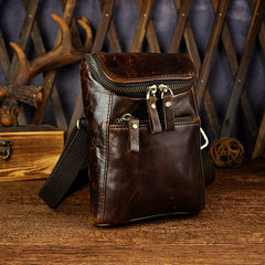 Leather Belt Pouch Mens Small Cases Waist Bag Hip Pack Belt Bag Fanny Pack Bumbag for Men