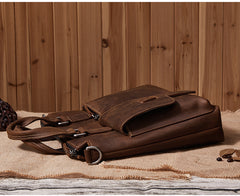 Handmade Leather Mens Cool Messenger Bag Work Bag Satchel Bag Briefcase Bag for men