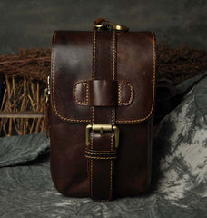 Leather Belt Pouch Mens Small Cases Waist Bag Hip Pack Belt Bag Fanny Pack Bumbag for Men
