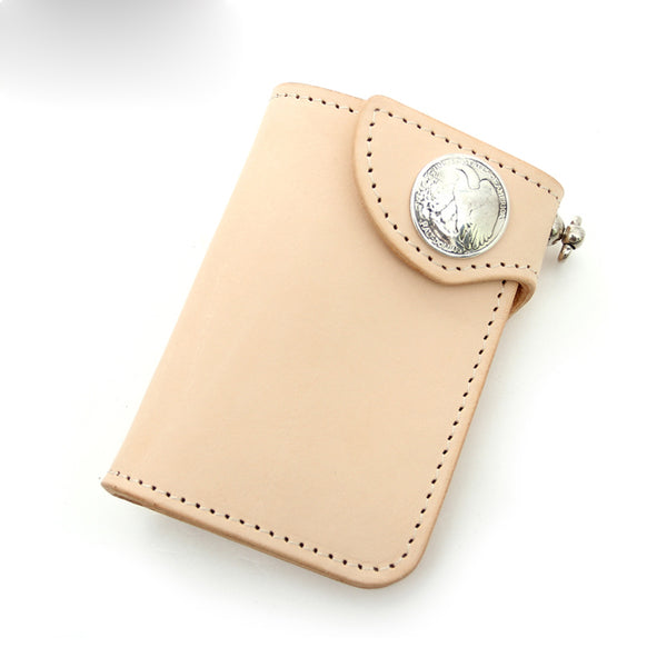 Handmade Cool Leather Small Biker Chain Wallet Mens billfold Chain Wallet - iwalletsmen