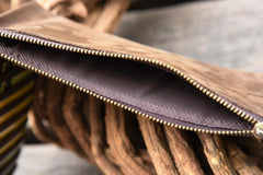 Handmade Leather Mens Cool Long Leather Wallet Card Clutch Wallet for Men - iwalletsmen