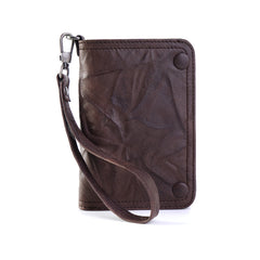 Handmade Leather Mens Chain Biker Wallet Cool Leather Wallet Small Wallets for Men