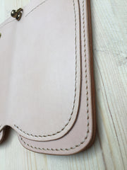 Handmade Mens Leather Biker Wallet Biker Chain Wallets Cool Long Wallet with Chain - iwalletsmen
