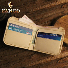 Handmade Leather Floral Mens Cool Slim Leather Wallet Men billfold Wallets Bifold for Men