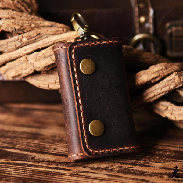 Handmade Leather Mens Cool Key Wallet Car Key Holder Car Key Case for Men - iwalletsmen