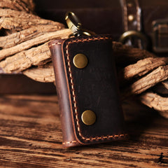 Handmade Leather Mens Cool Key Wallet Car Key Holder Car Key Case for Men