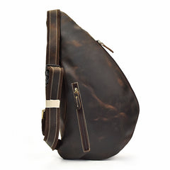 Cool Leather Chest Bag Sling CrossBody Bag Sling Travel Bag Sling Hiking Bag For Men - iwalletsmen