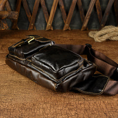 Leather Fanny Pack Mens Waist Bag Hip Pack Belt Bag Bumbag for Men