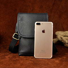 Leather Belt Pouch Mens Cases Waist Bag Hip Pack Belt Bag Fanny Pack Bumbag for Men