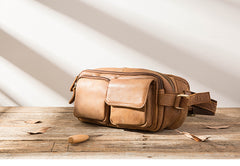 Leather Mens FANNY PACK MENS WAIST BAG HIP PACK BELT BAG FOR MEN - iwalletsmen