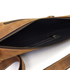 Cool Leather Sling Bag for Men Vintage Chest Bag Crossbody Sling Bags For Men - iwalletsmen