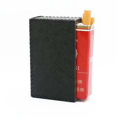 Handmade Black Leather Cigarette Holder Mens Cool Cigarette Holder Case for Men - iwalletsmen