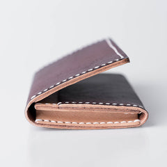 Handmade Leather Mens Cool billfold Wallet Card Holder Small Card Slim Wallets for Men